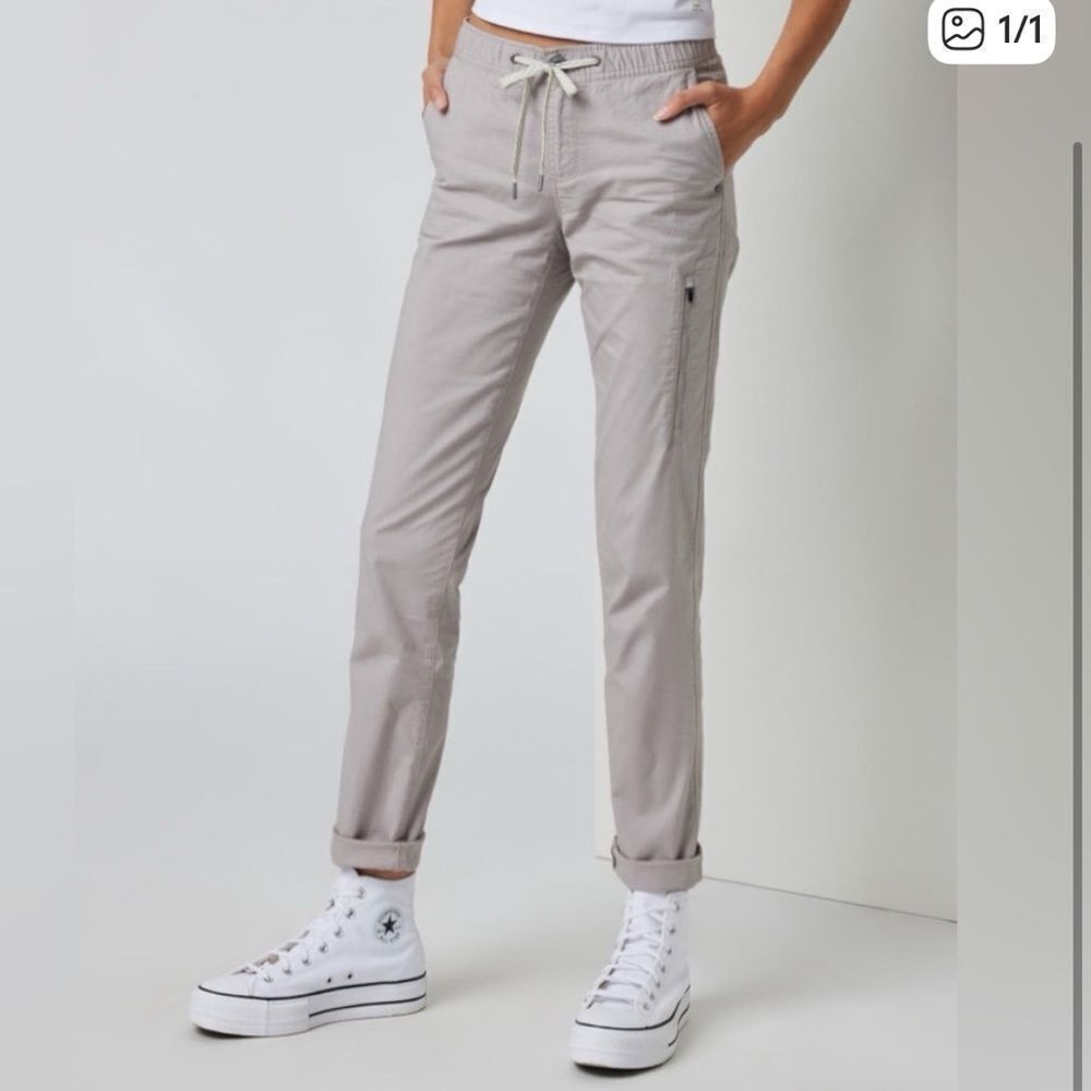VUORI Vintage Ripstop Utility Outdoors Pant Beige Kkaki Small FLAW